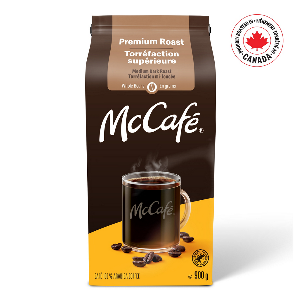 McCafé Premium Medium Dark Roast Whole Beans - 900g