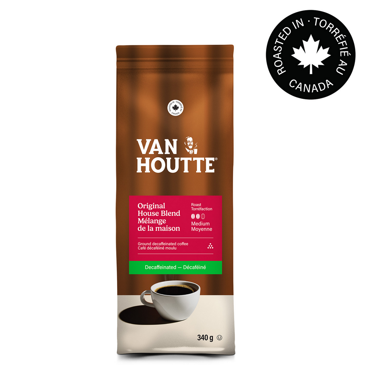 Van Houtte Original House Blend Decaf Medium Roast Ground Coffee