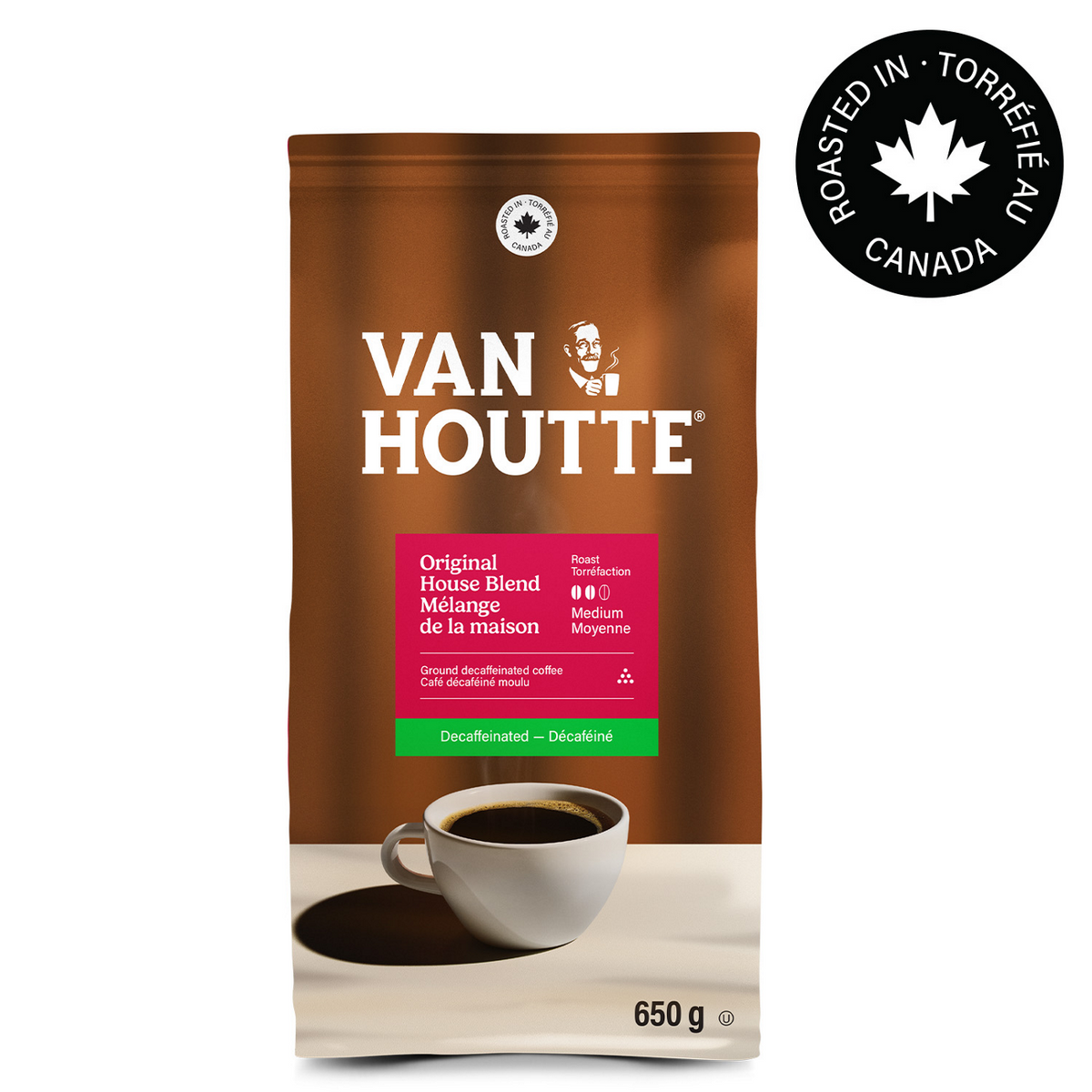Van Houtte Original House Blend Decaf Medium Roast Ground Coffee