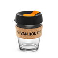 Van Houtte® cork-sleeve glass mug