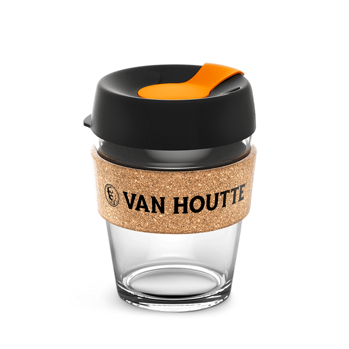 Van Houtte® cork-sleeve glass mug